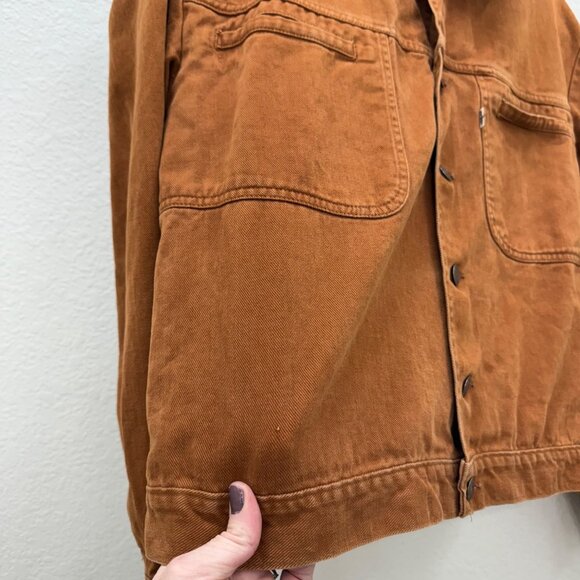 VTG Levis Rust Button Up Collared Denim Jacket Mens SEE MEASUREMENTS - Picture 4 of 8